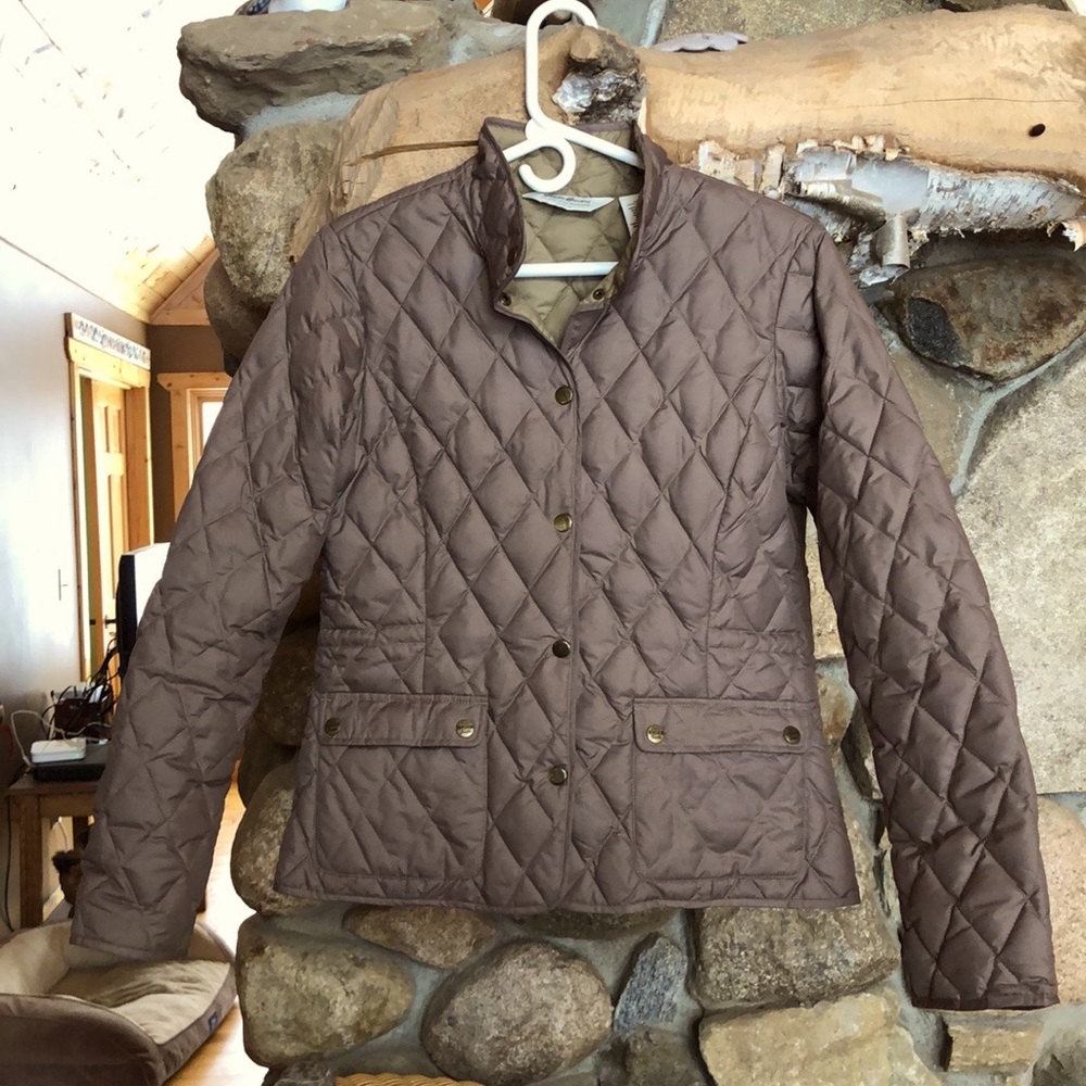 Eddie Bauer women down jacket M tan
